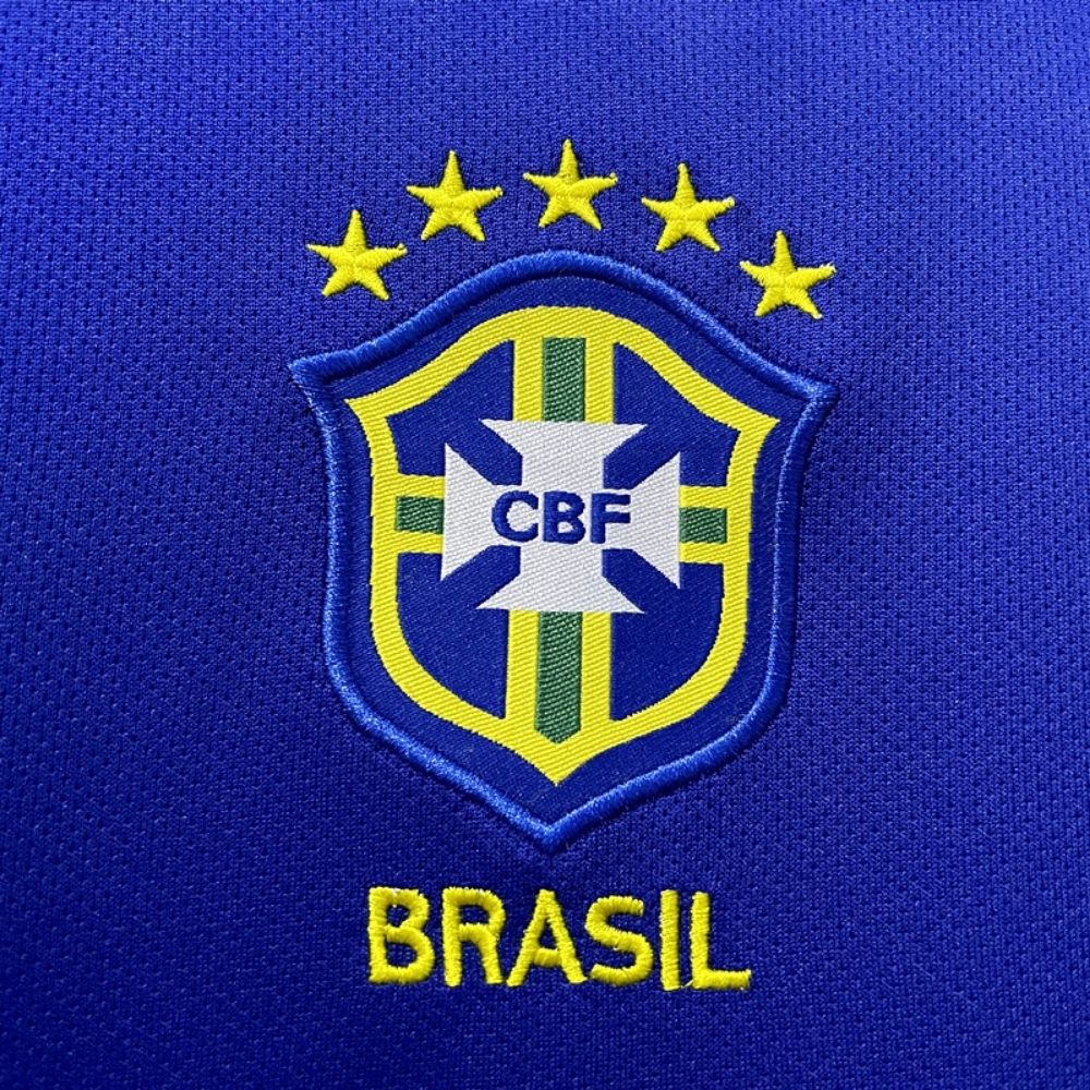 Camisa Futebol Brasil Retrô 04/05 II Total 90 Azul Masculina